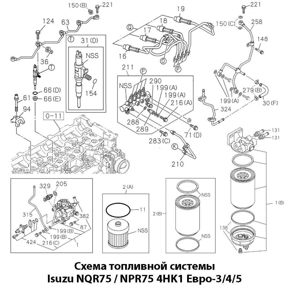 Фильтр-сепоратор грубой очистки топлива Isuzu NMR85 | NPR75 | NQR90 | 4JJ1/4HK1 Е-3/4/5/6 | Оригинал